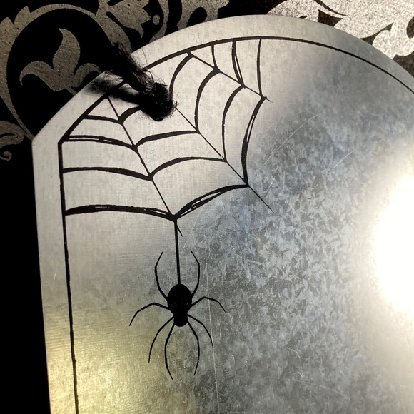 Halloween Galvanized Tombstone Metal Hanging Sign Bulletin Board Memo Board - Picture 3 of 9